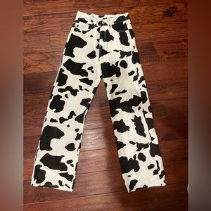 SHEIN teenager/ Miss cow print jeans